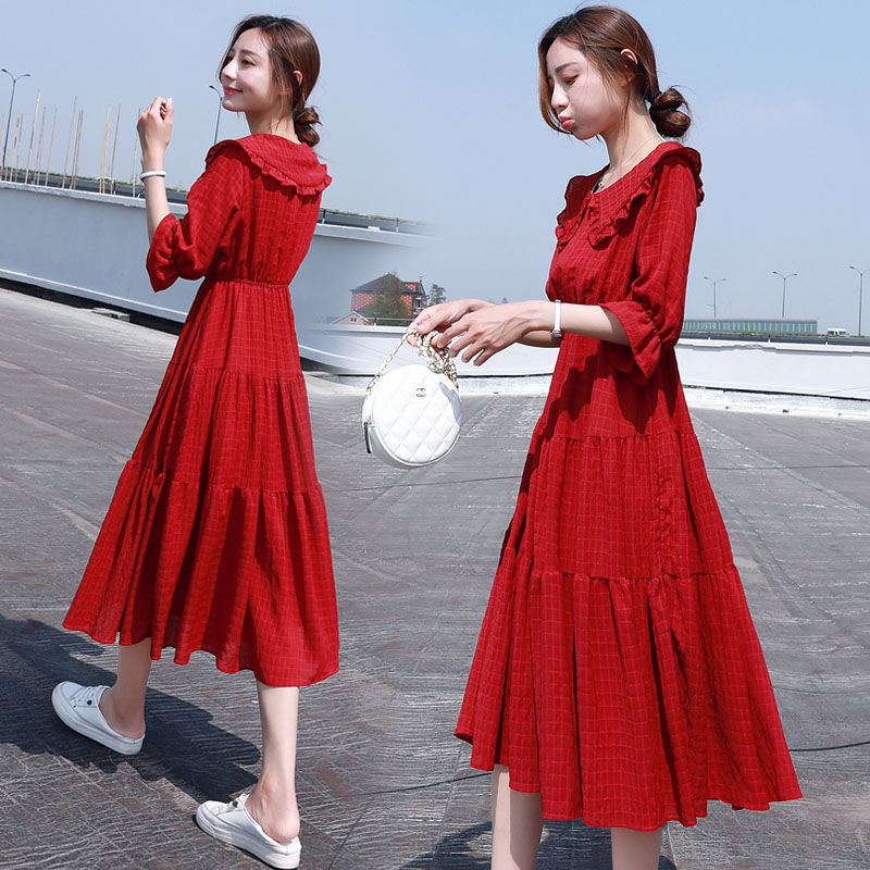 미디 패션 우아한 2021 퍼프 슬리브 여름 라이트 드 - French Vintage Floral Midi Dress 리뷰 및 가격