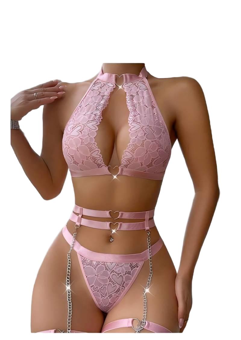 섹시 란제리 세트, 푸쉬업 레이스 가터 란제리 세트(초 - Lingerie 리뷰 및 가격