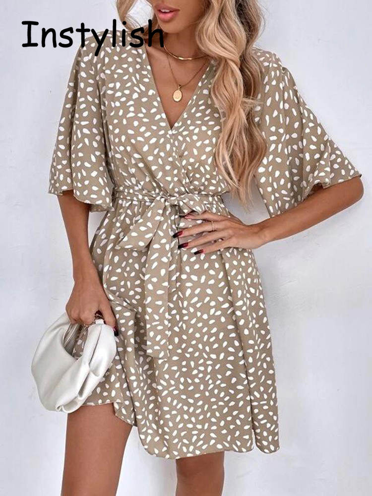 캐주얼 도트 프린트 미니 드레스 벨트, 우아한 시크 반 - French Vintage Floral Midi Dress 리뷰 및 가격