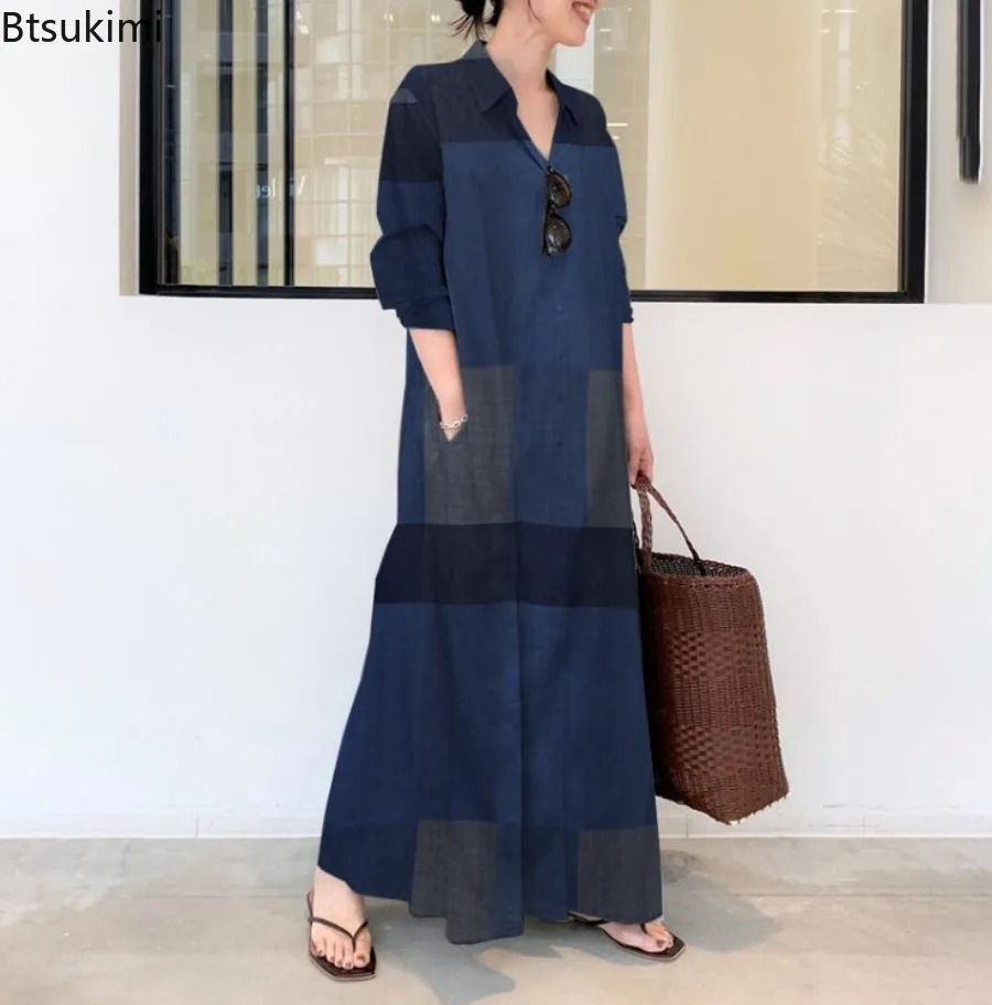 패션 신상 셔츠 드레스 여성용 편안한 면 리넨 가디건  - Casual Loose Linen Shirt Dress 리뷰 및 가격
