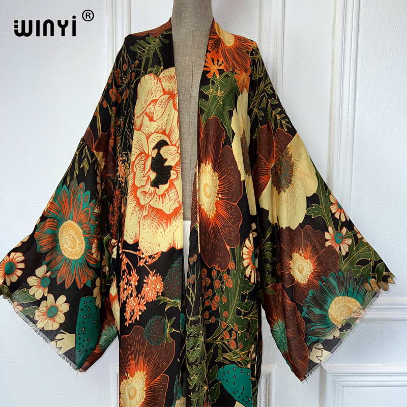 WINYI 아프리카 패션 여름 기모노 맥시 드레스 비치 - Boho Summer Beach Maxi Dress 리뷰 및 가격