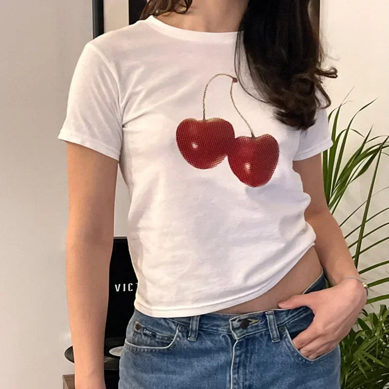 에스테틱 여름 베이비 티셔츠 스트릿웨어 고스 하라주쿠  - Y2K Graphic Baby Tee Crop 리뷰 및 가격
