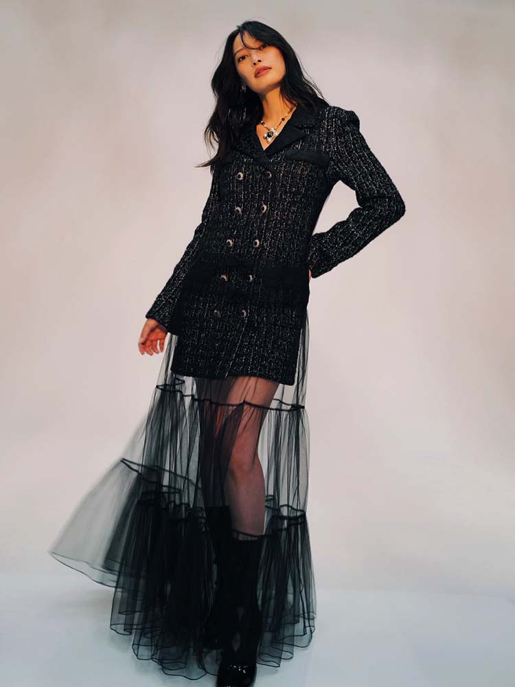 VC 여성용 트위드 블레이저 드레스 세트(메쉬 헴 더블 - Tweed Two Piece Blazer Dress 리뷰 및 가격