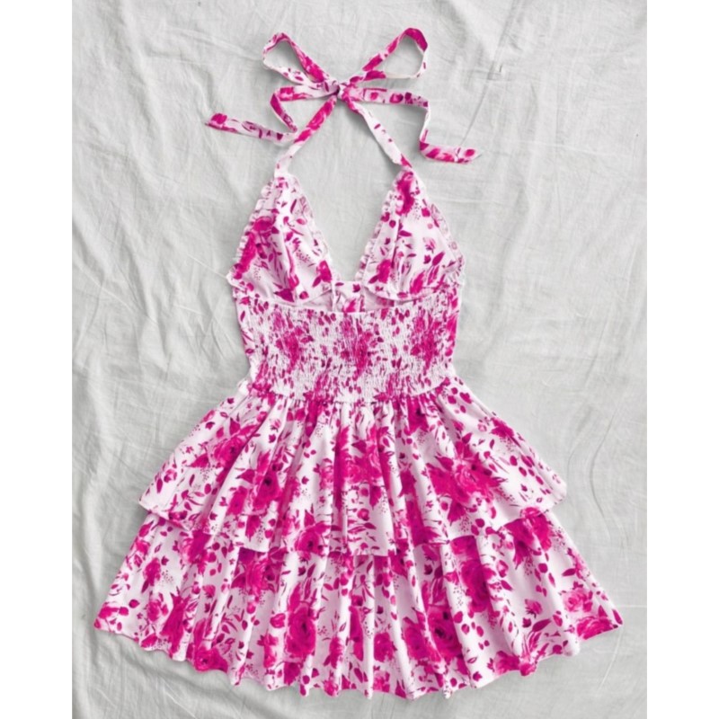 여성 휴가 스타일 레트로 짧은 드레스 패션 수채화 장미 - French Vintage Floral Midi Dress 리뷰 및 가격