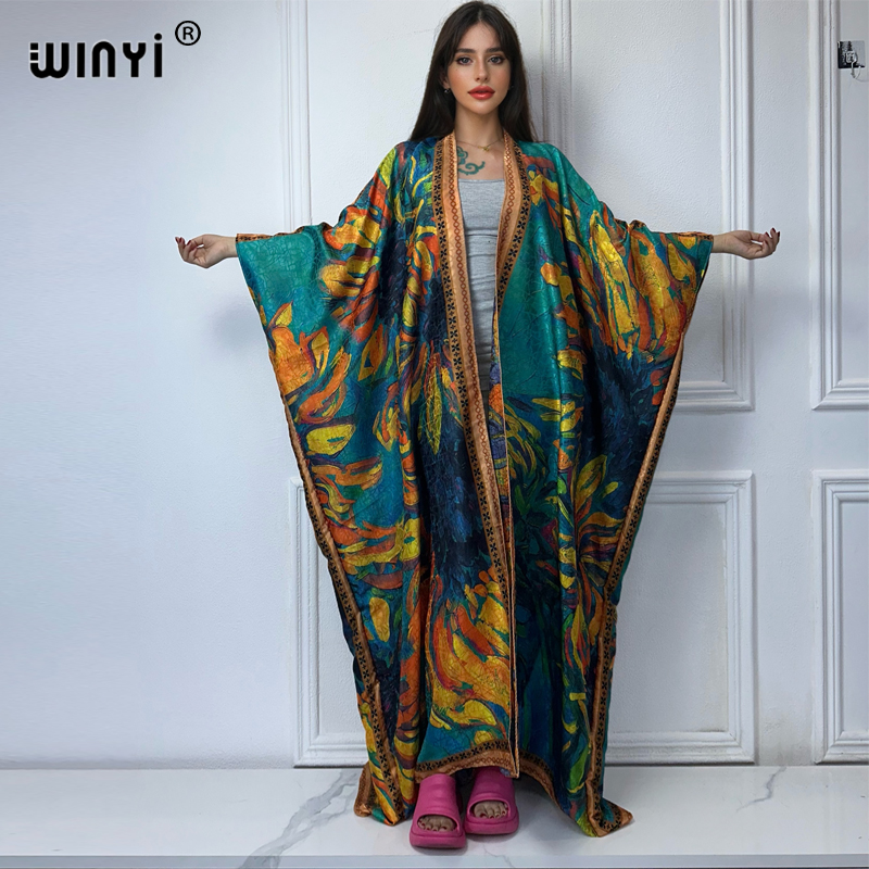 WINYI 하이 퀄리티 보호 프린트 오픈 코트, 비치  - Boho Summer Beach Maxi Dress 리뷰 및 가격