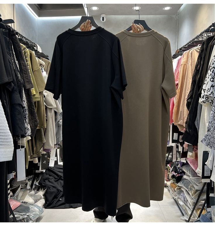 플러스 사이즈 여성용 루즈한 반팔 티셔츠 드레스 여름  - Korean Style A Line Shirt Dress 리뷰 및 가격